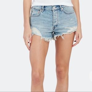 Free People Loving Good Vibrations Cut Off Shorts